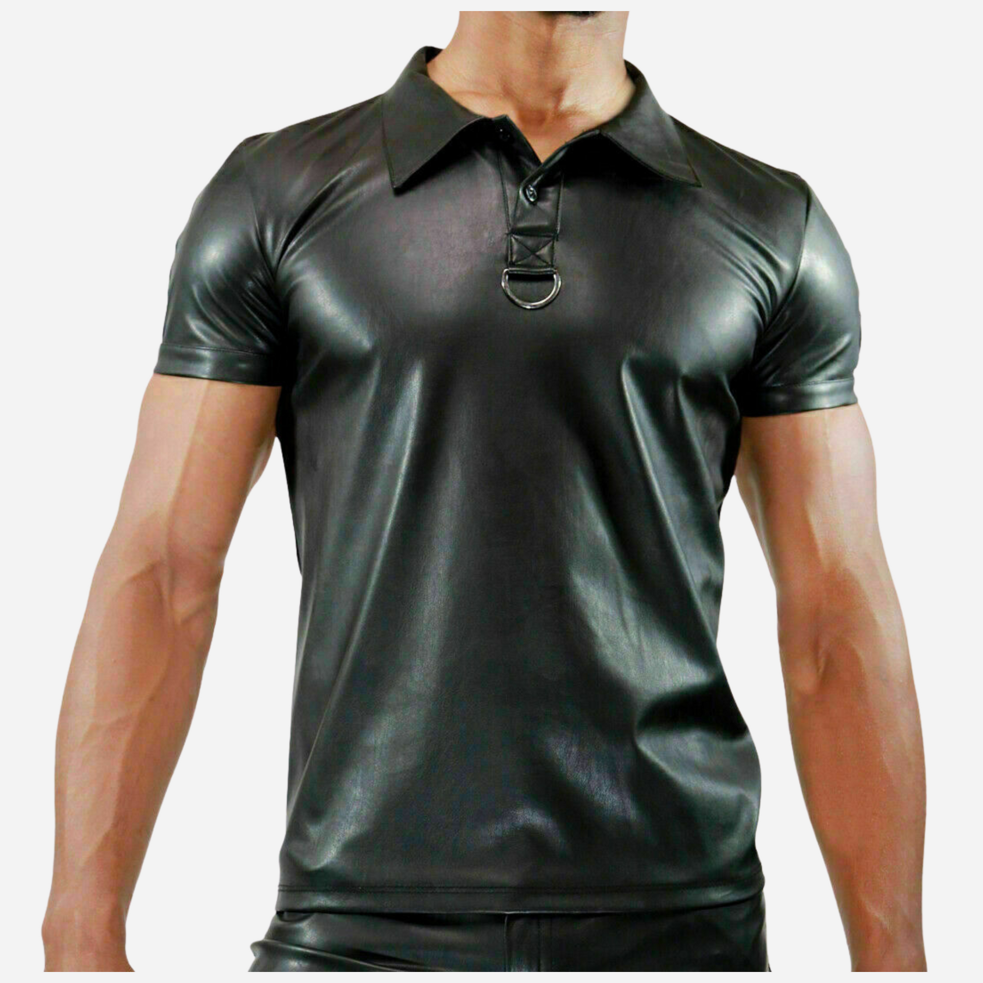 Upgrade your style with our Elegant Men's Real Leather Polo Shirt. Crafted from 100% genuine leather, this premium polo shirt features a classic collar and short sleeves for a sleek, sophisticated look. Perfect for casual or smart-casual occasions, it offers both luxury and comfort. Shop now to experience timeless elegance and superior quality in every detail.