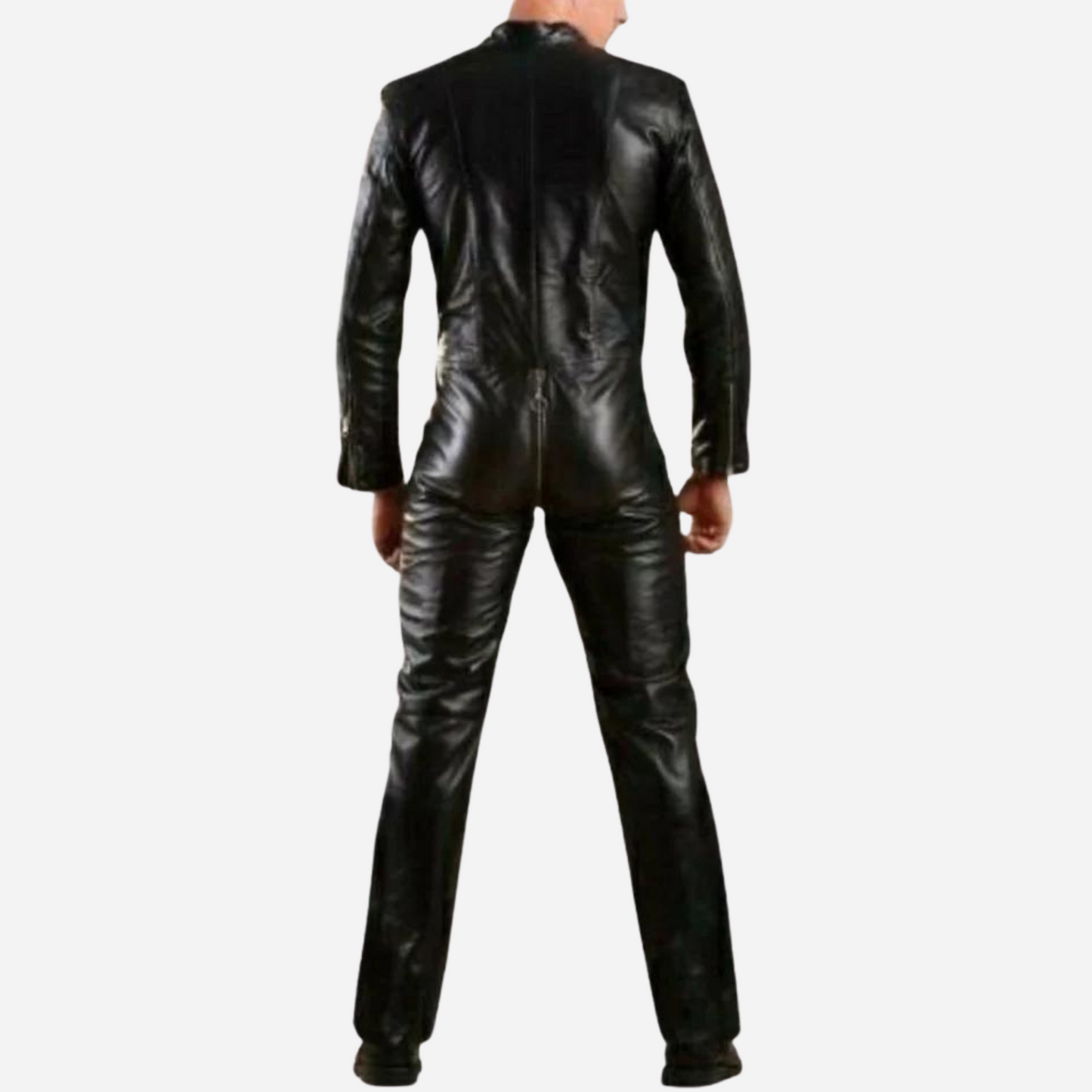 Elevate your style with our Premium Genuine Leather Jumpsuit. Featuring a sleek black color, soft leather, and a mock collar, this jumpsuit combines elegance with comfort. Long sleeves with adjustable zipper cuffs and a YKK two-way zipper offer versatility.  Shop now for high-quality, sophisticated fashion.