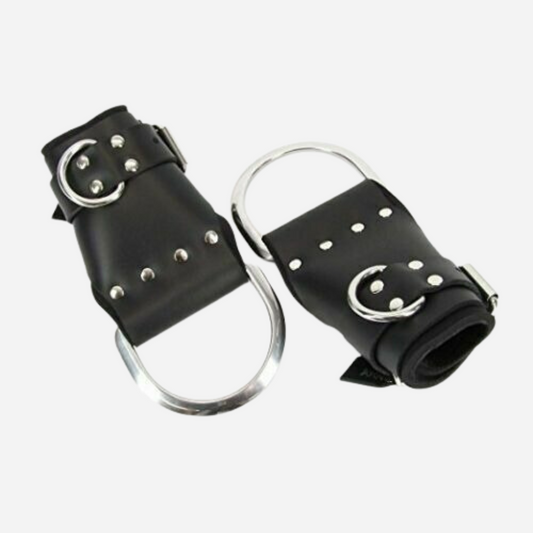 Discover our Heavy Duty Genuine Leather Suspension Wrist Cuffs, featuring an adjustable strap and durable D-rings for versatile play. Crafted from premium leather, these cuffs ensure comfort and strength. Perfect for bondage enthusiasts. Shop now for quality and reliability!