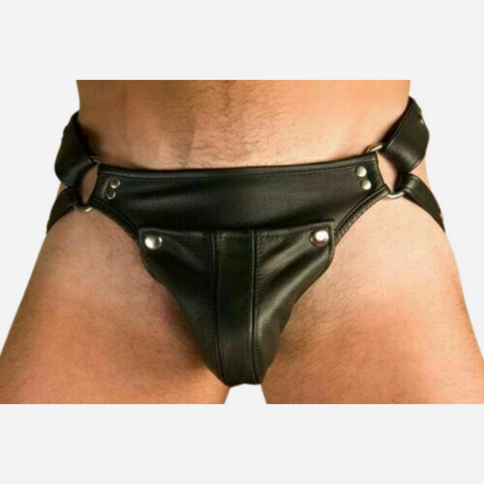 Our Leather Jockstraps Codpiece Adjustable Leather Thongs for Men where comfort meets bold style! Featuring a removable pouch, soft leather lining, and a fully open back, these jockstraps are designed for the modern man. Elevate your intimate collection today and explore our stylish range!