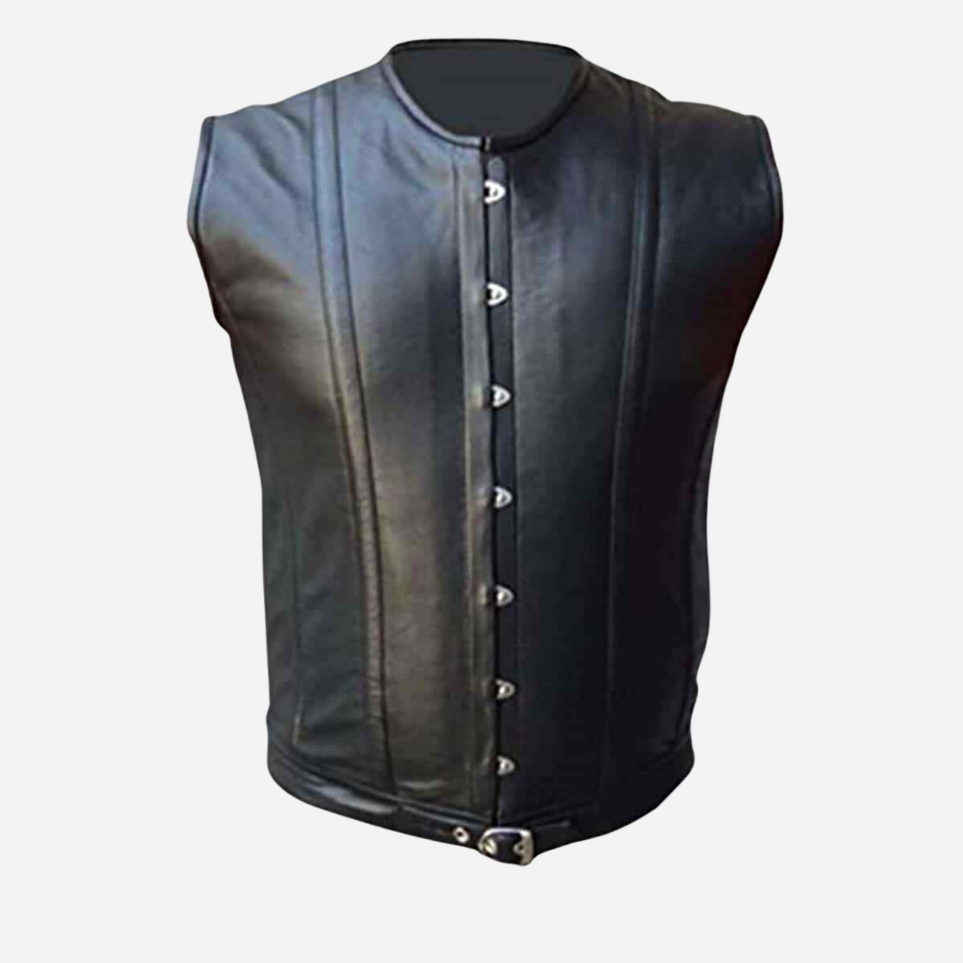 Discover the timeless elegance of our Men's Real Leather Vest, featuring steel boning and a Victorian-inspired design. With its lace-up back for an adjustable fit, this vest combines classic style with modern comfort. Perfect for historical reenactments or as a unique fashion statement. Explore our Victorian Fashion Collection for more stylish options!