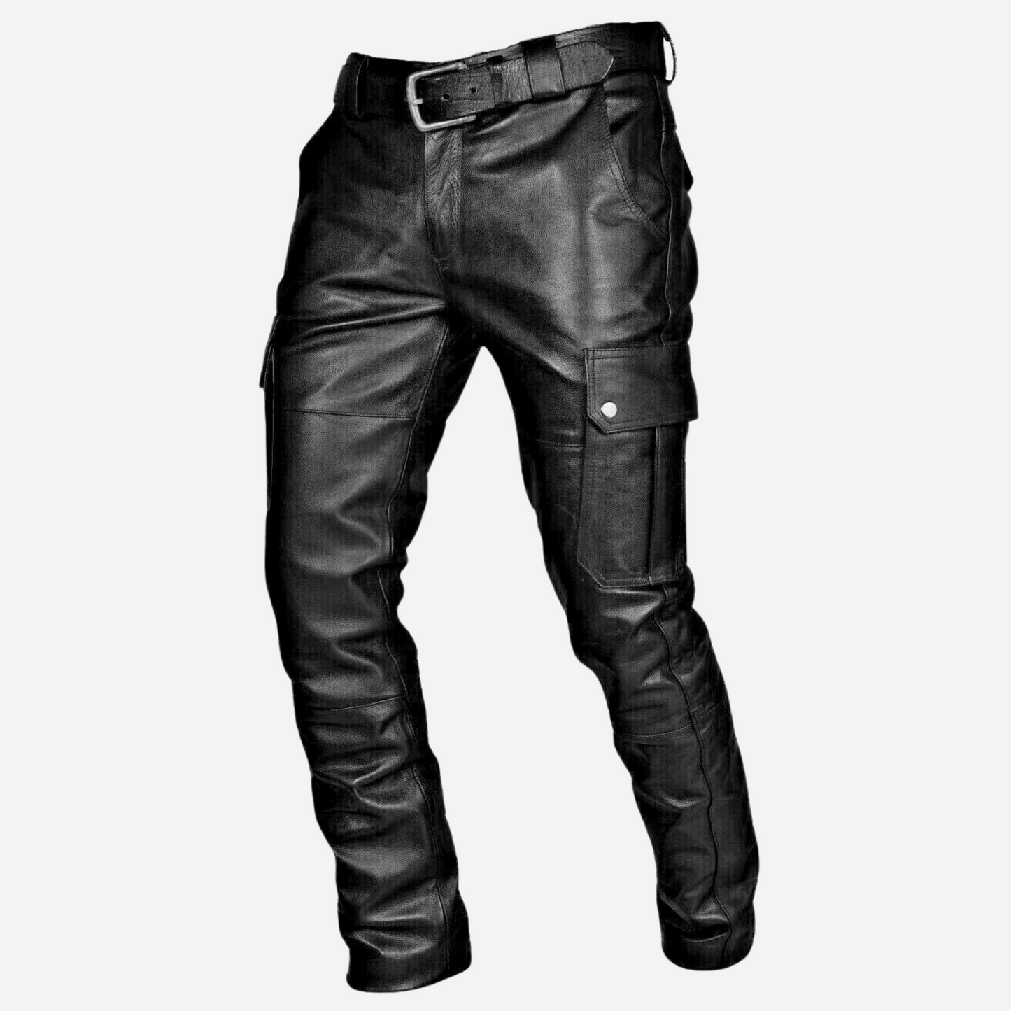 "Shop our Men’s Casual Leather Biker Pants for a stylish blend of comfort and edge. Perfect for street wear and hip hop fashion, these moto-inspired trousers feature premium leather, quilted detailing, and a modern fit. Upgrade your wardrobe with versatile, durable leather pants designed for everyday wear. Find your perfect fit today!"