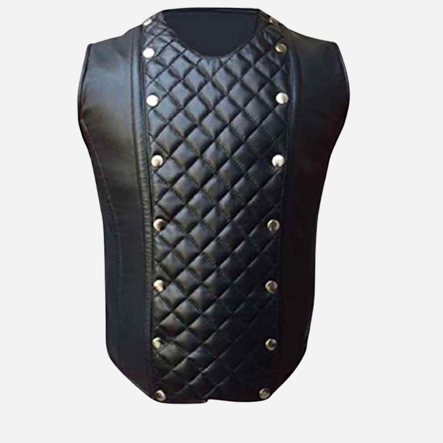 Elevate your style with our Men's Real Leather Black Quilted Vest Biker Style Waistcoat. Made from premium leather, it features a detachable quilted panel, YKK zipper, and adjustable lace-up back. Perfect for bikers and fashion lovers alike. Shop now for durability and sophistication!