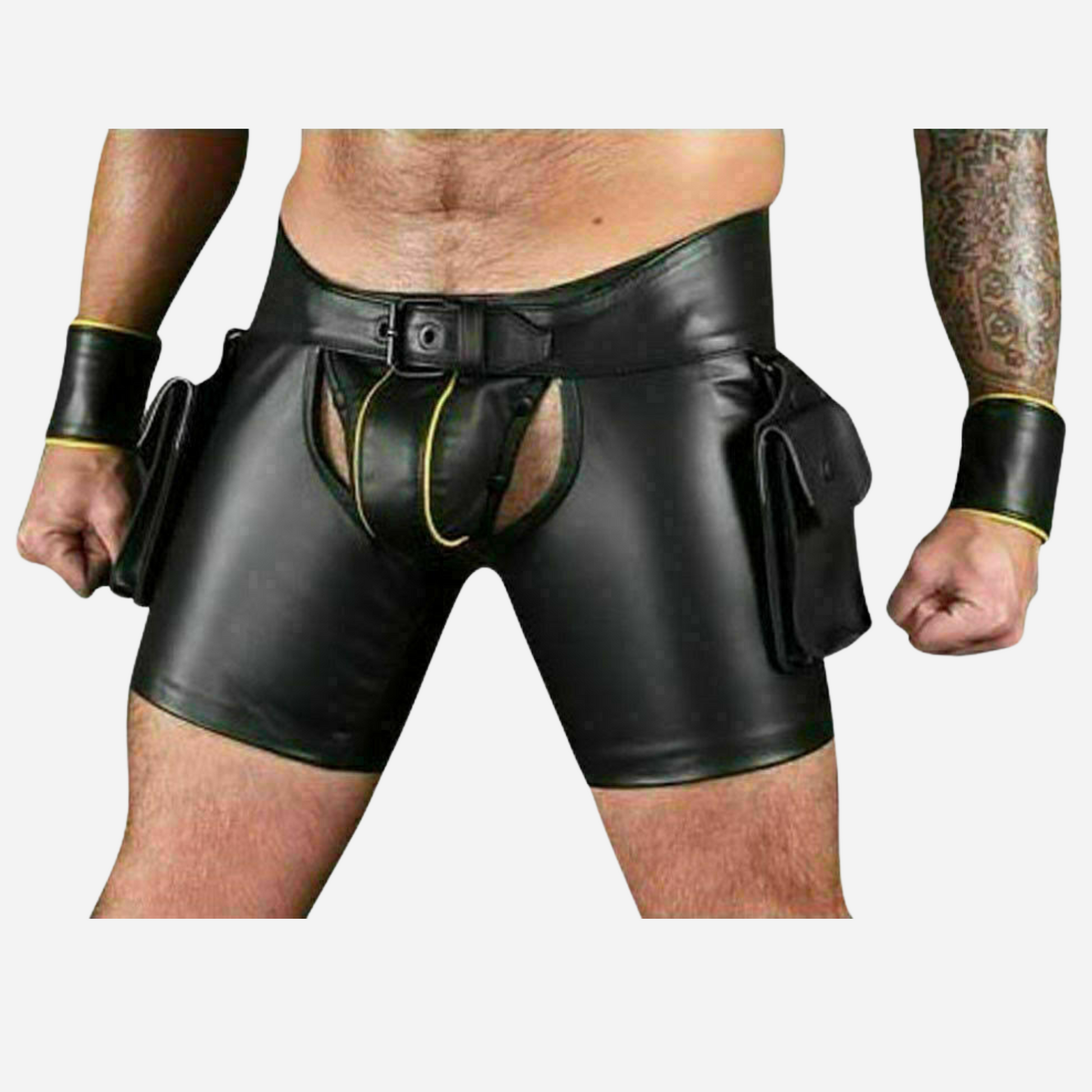 Discover our Black Leather Shorts, crafted from premium genuine leather for a sleek, stylish look. Perfect for adding a touch of edgy sophistication to any outfit, these shorts are designed for both comfort and durability. Shop now for high-quality leather fashion and elevate your wardrobe with timeless, versatile pieces.