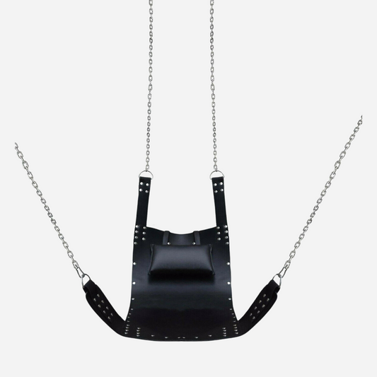 Experience luxury and durability with our Premium Leather Bondage Sling. This high-quality leather swing features a plush pillow for maximum comfort, ideal for all users. Crafted for strength and style, it’s the perfect addition to any bondage collection. Elevate your intimate moments with our versatile, durable, and comfortable leather swing.